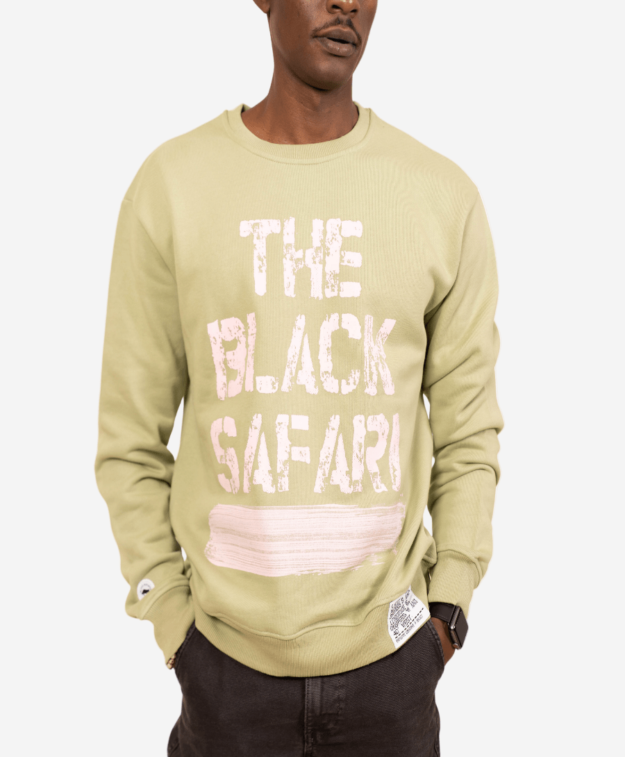 Sage Green Painter’s Sweater - Black Safari