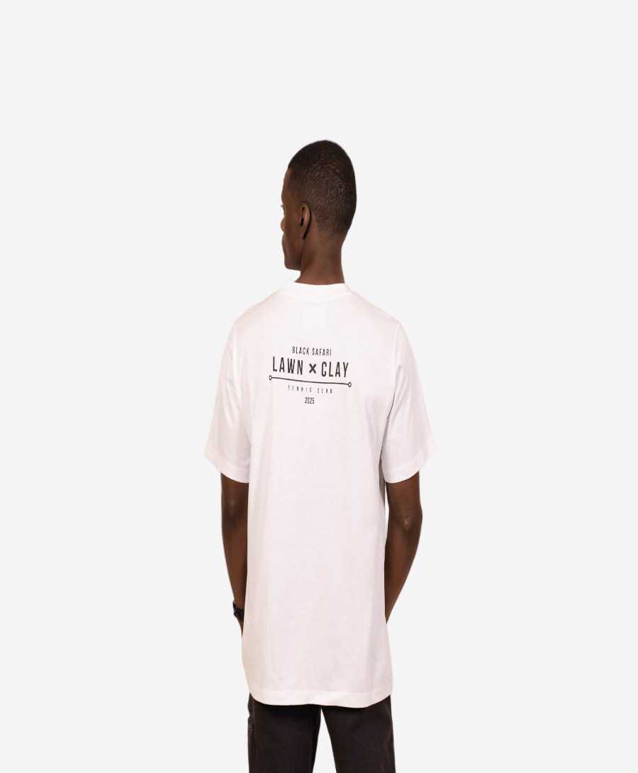 Lawn x Clay T-Shirt White - Black Safari