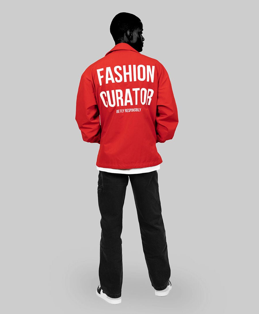 Red Twill Coach Jacket – Black Safari Signature Style