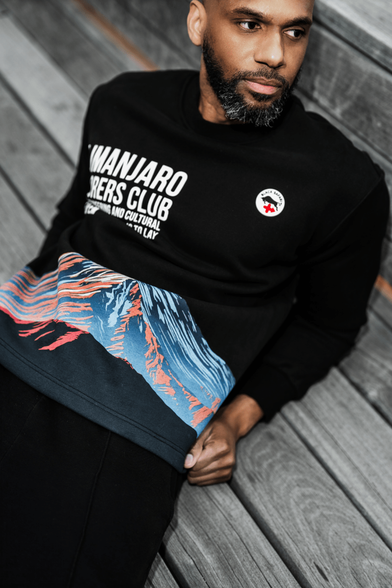 Black Kilimanjaro Crewneck Sweatshirt by Black Safari