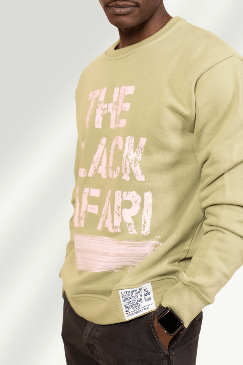 Painters Crew Sweatshirt in Sage Green Soft Cotton Fleece