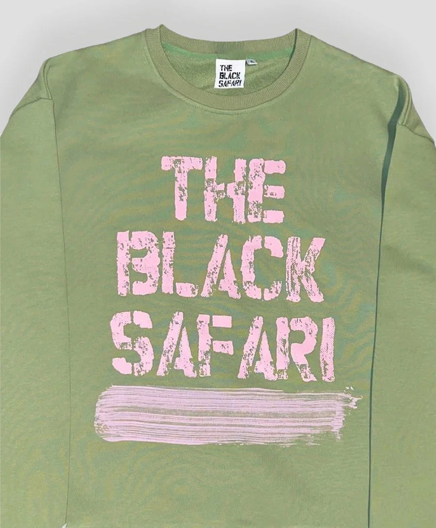Sage Green Painter’s Sweater - Black Safari