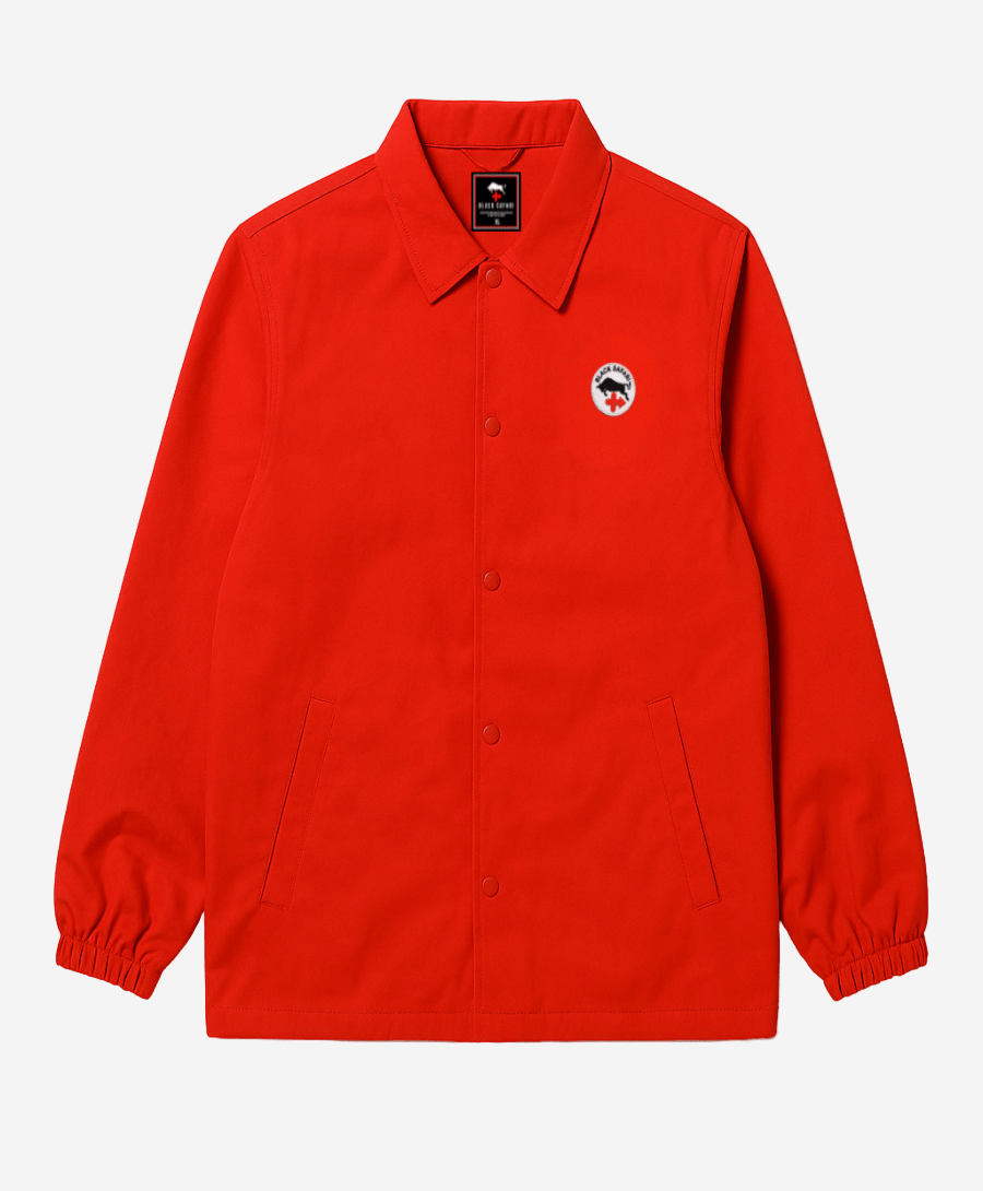 Red Twill Coach Jacket – Black Safari Signature Style
